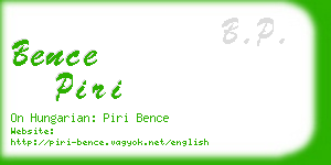 bence piri business card